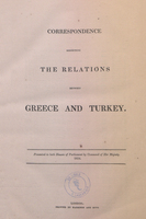 Correspondence respecting the relations between Greece and Turkey. 