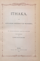 Ithaka : mit 5 aquarellfarbendrucken, 1 karte und 40 phototypien nach originalen von Ludwig Hans Fischer