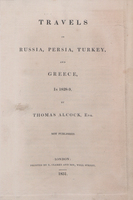 Travels in Russia, Persia, Turkey, and Greece, in 1828-9 