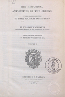 The Historical Antiquities of the Greeks with Reference to their Political Institutions Transl E. Woolrych